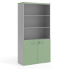 armario de oficina verde talco colors puerta baja puertas 2h 1