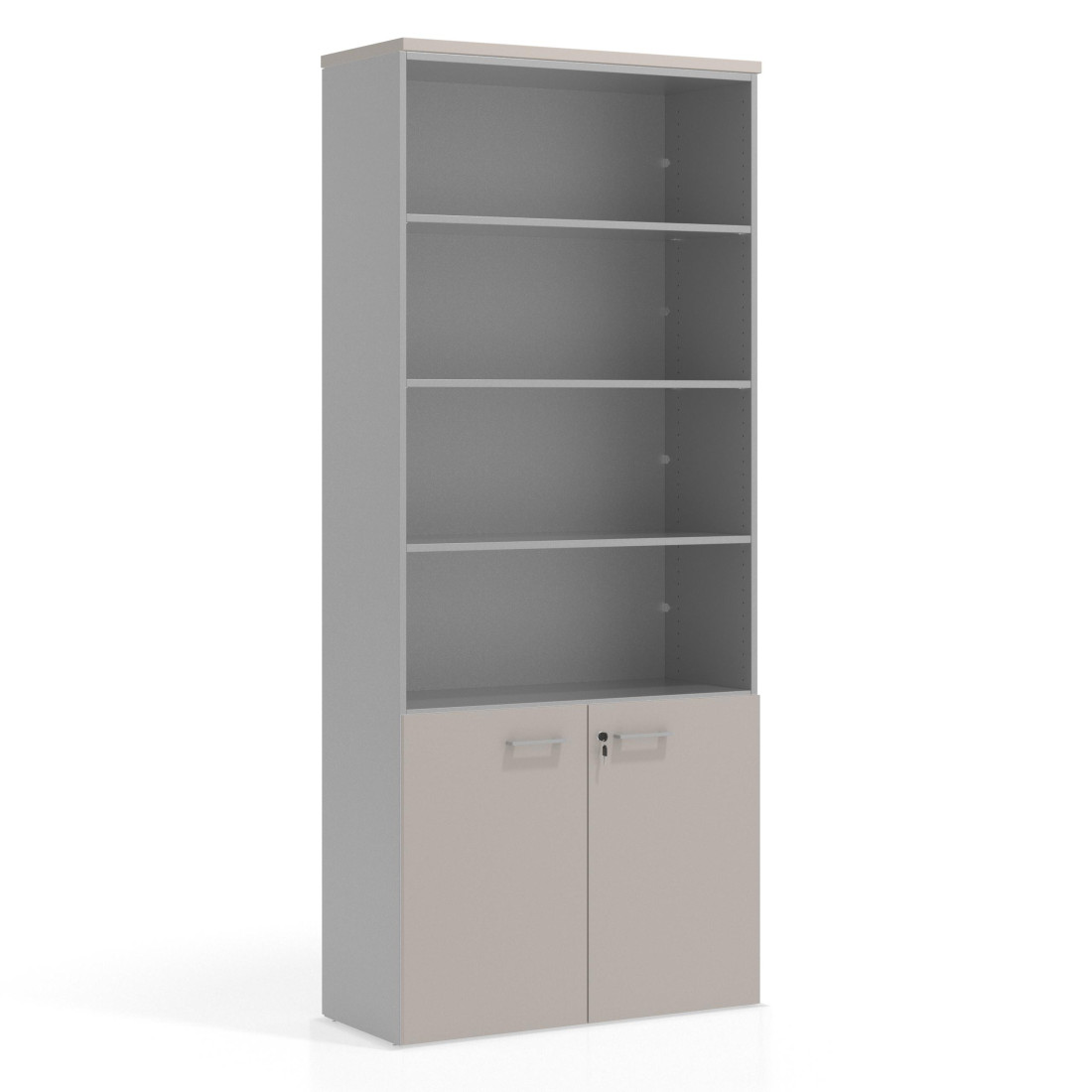 armario de oficina gris coco colors puerta baja puertas 2h 1