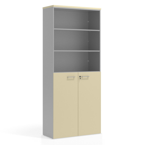 Armario de oficina Colors con puerta mediana, medida 236x100cm - SALVIA