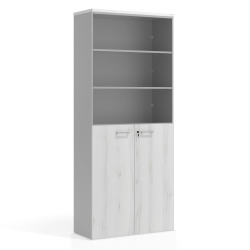 Armario de oficina Colors con puerta mediana, medida 236x100cm - ALBO