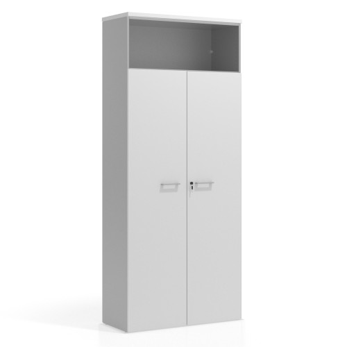 Armario de oficina Colors con puerta+ repisa, medida 236x100 - BLANCO MATE