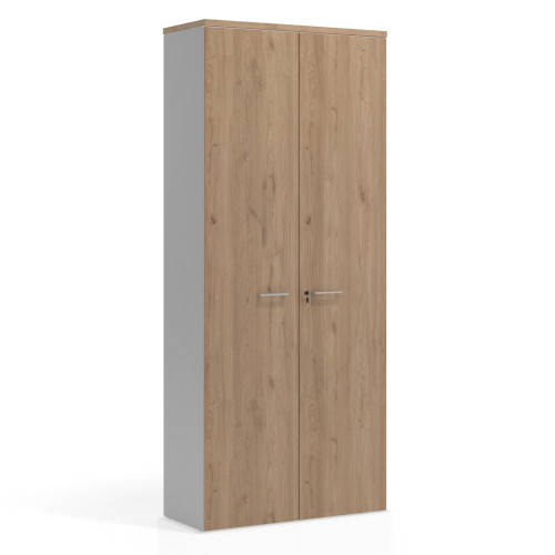Armario de oficina Colors con puerta alta, medida 236x100 - NATURALE