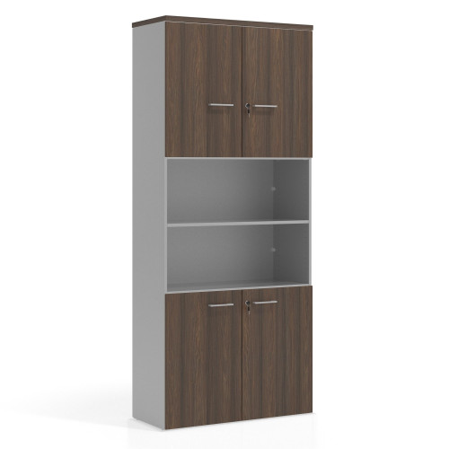 Armario de oficina Colors con doble puerta pequeña, medida 236x100 - MISTRAL