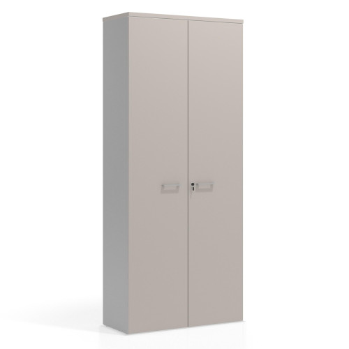 Armario de oficina Colors con puerta alta, medida 236x100 - GRIS COCO