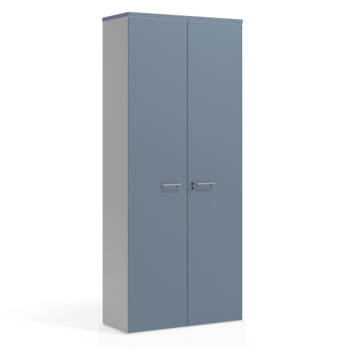 Armario de oficina Colors con puerta alta, medida 236x100 - AZUL TALCO