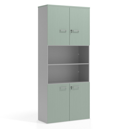 Armario de oficina Colors con doble puerta pequeña, medida 236x100 - IRIS