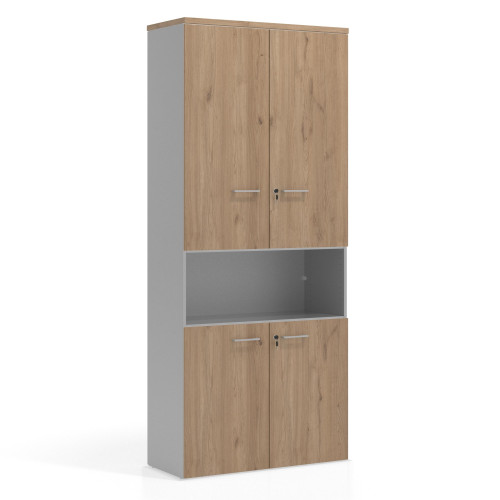 Armario de oficina Colors con doble puerta, medida 236x100 - NATURALE