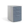 cajonera de escritorio azul talco strong 2 cajones archivo aluminio 1