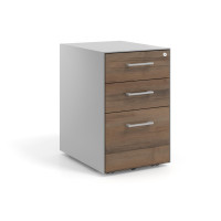 Cajonera de oficina Strong 2 cajones + archivo estructura aluminio frontales melamina - NOCE SABI