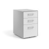 cajonera de escritorio blanco mate strong 2 cajones archivo aluminio 1