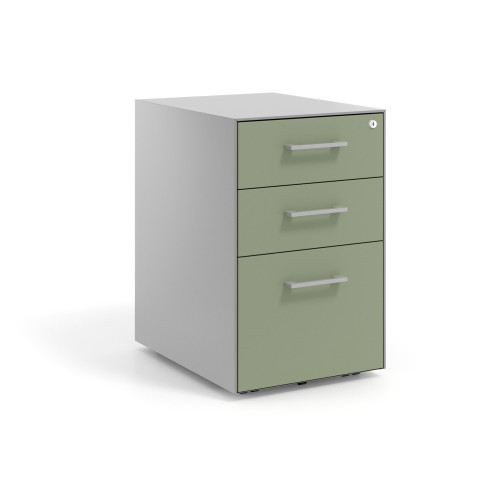 Cajonera de oficina Strong 2 cajones + archivo estructura aluminio frontales melamina - SAUCE