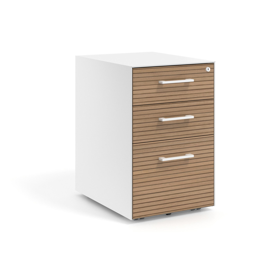 cajonera de escritorio rayado natural strong 2 cajones archivo blanco 1