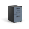 cajonera de escritorio azul talco strong 2 cajones archivo negro 1