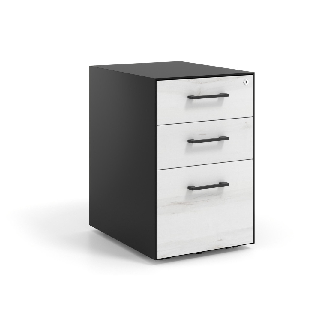 cajonera de escritorio albo strong 2 cajones archivo negro 1
