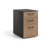 cajonera de escritorio rayado natural strong 2 cajones archivo negro 1