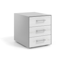 Cajonera de oficina Strong 3 cajones estructura aluminio frontales melamina - ALBO
