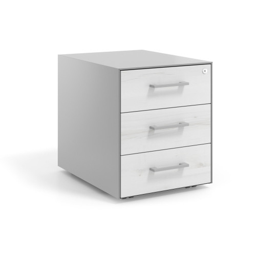 Cajonera de oficina Strong 3 cajones estructura aluminio frontales melamina - ALBO
