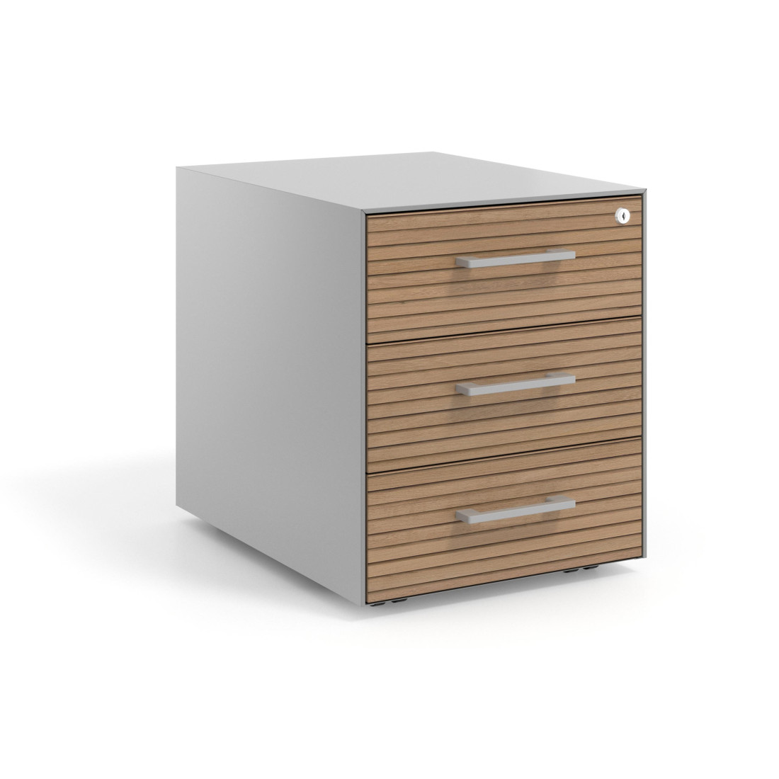 cajonera de escritorio rayado natural strong 3 cajones aluminio 1