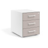 cajonera de escritorio gris coco strong 3 cajones blanco 1