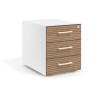cajonera de escritorio rayado natural strong 3 cajones blanco 1