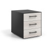 cajonera de escritorio california strong 3 cajones negro 1