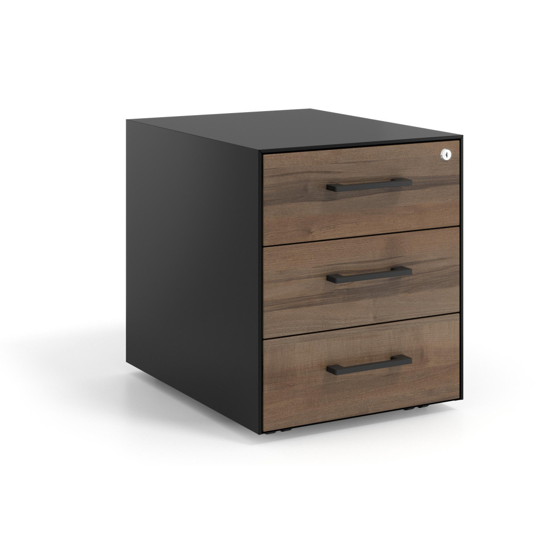 cajonera de escritorio noce sabi strong 3 cajones negro 1