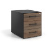 cajonera de escritorio noce sabi strong 3 cajones negro 1