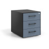 cajonera de escritorio azul talco strong 3 cajones negro 1