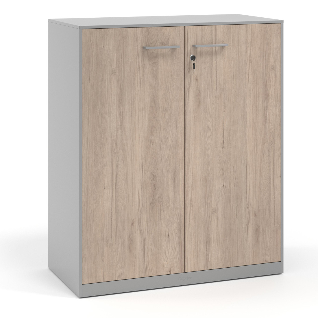 armario de oficina 109x92 sahara strong puertas de melamina aluminio 1