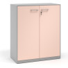 armario de oficina 109x92 rosa nube strong puertas de melamina aluminio 1