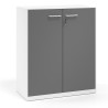 armario de oficina 109x92 gris tormenta strong puertas de melamina blanco 1