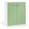 armario de oficina 109x92 verde talco strong puertas de melamina blanco 1