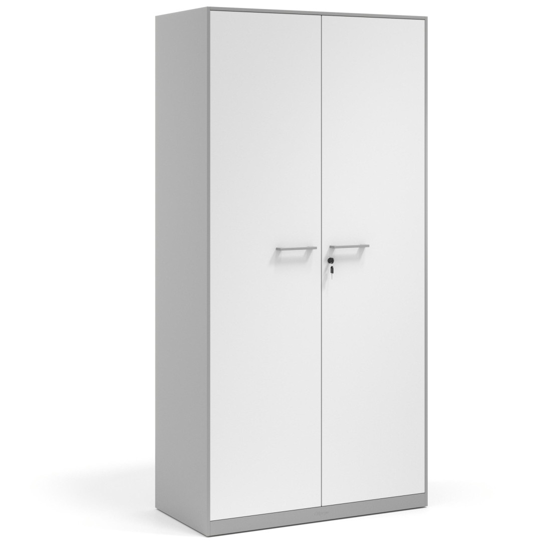 armario de oficina 185x92 blanco mate strong puertas de melamina aluminio 1