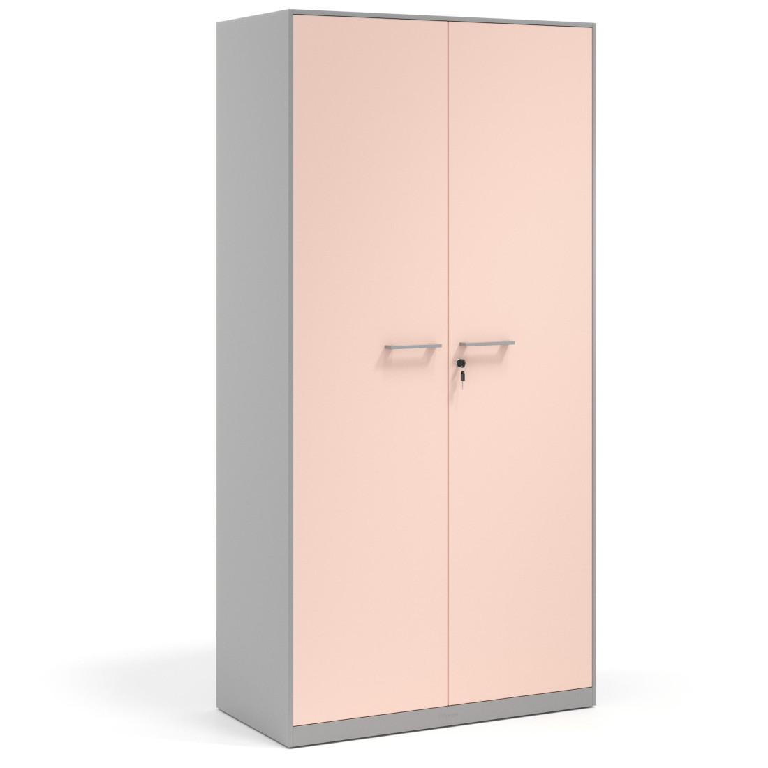 armario de oficina 185x92 rosa nube strong puertas de melamina aluminio 1