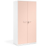armario de oficina 185x92 rosa nube strong puertas de melamina blanco 1