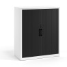 Armario de persiana Strong 109x92cm, estructura blanca - NEGRO