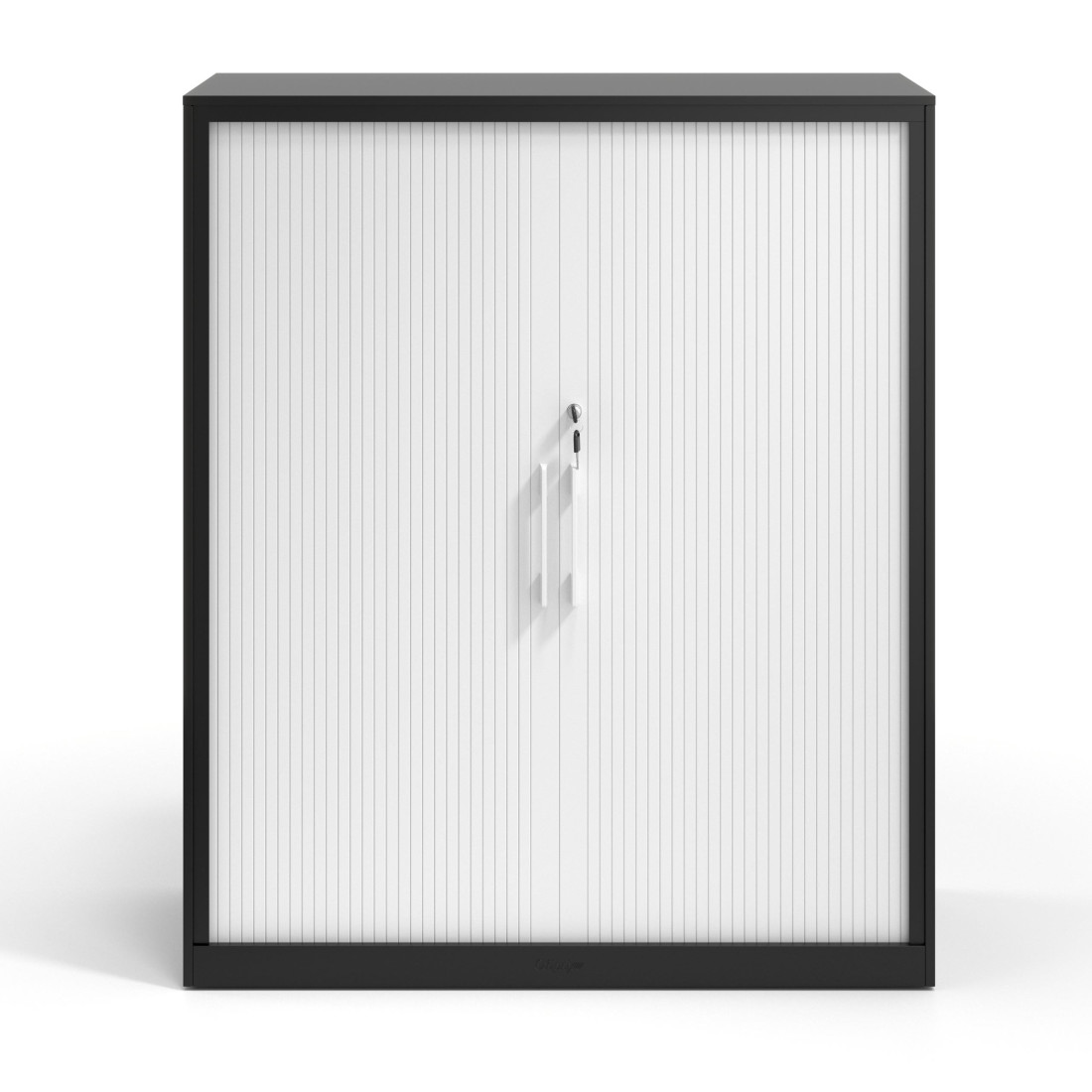 armario de persiana 109x92 blanco strong negro 4