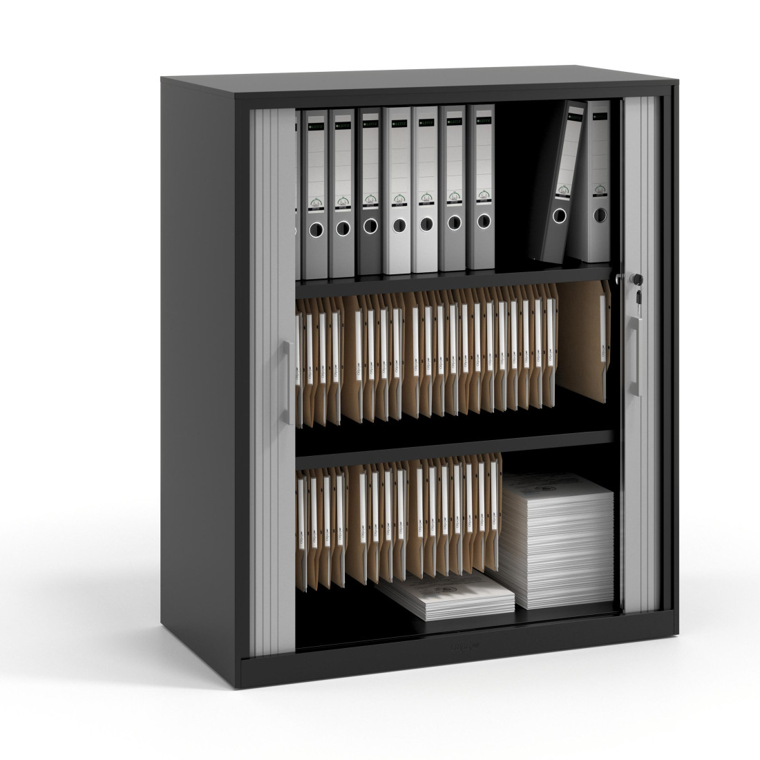 armario de persiana 109x92 aluminio strong negro 3