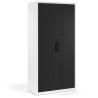 Armario de persiana Strong 185x92cm, estructura blanca - NEGRO