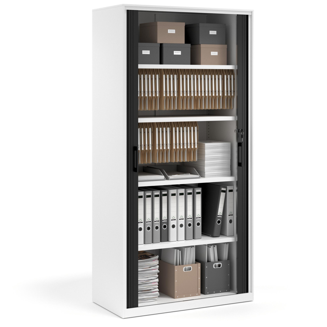 armario de persiana 185x92 negro strong puertas de persiana blanco 3