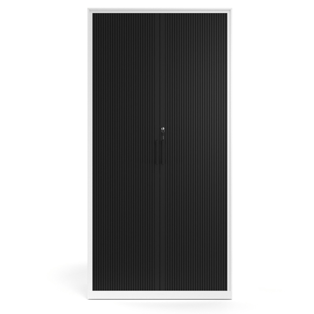 armario de persiana 185x92 negro strong puertas de persiana blanco 4