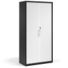 Armario de persiana Strong 185x92cm, estructura negro - BLANCO