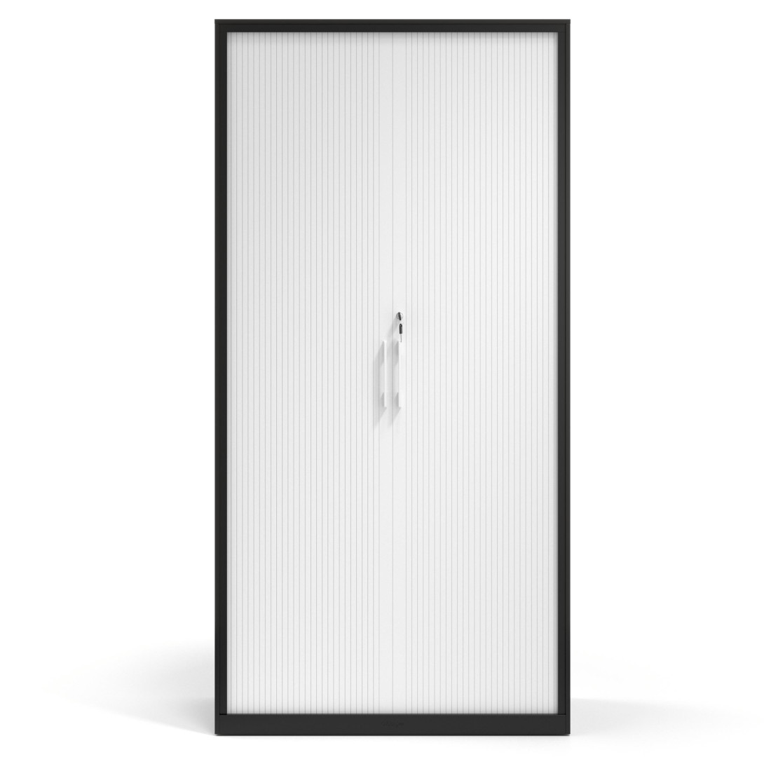 armario de persiana 185x92 blanco strong negro 4