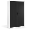 Armario de persiana Strong 185x120cm, estructura blanca - NEGRO