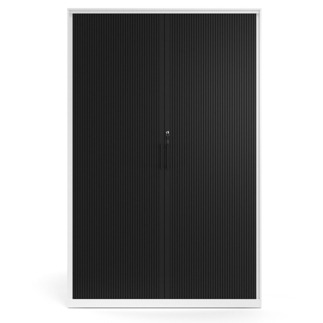 armario de persiana 185x120 negro strong blanco 4