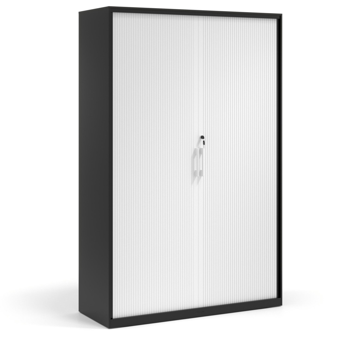 armario de persiana 185x120 blanco strong negro 1