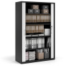 armario de persiana 185x120 blanco strong negro 3