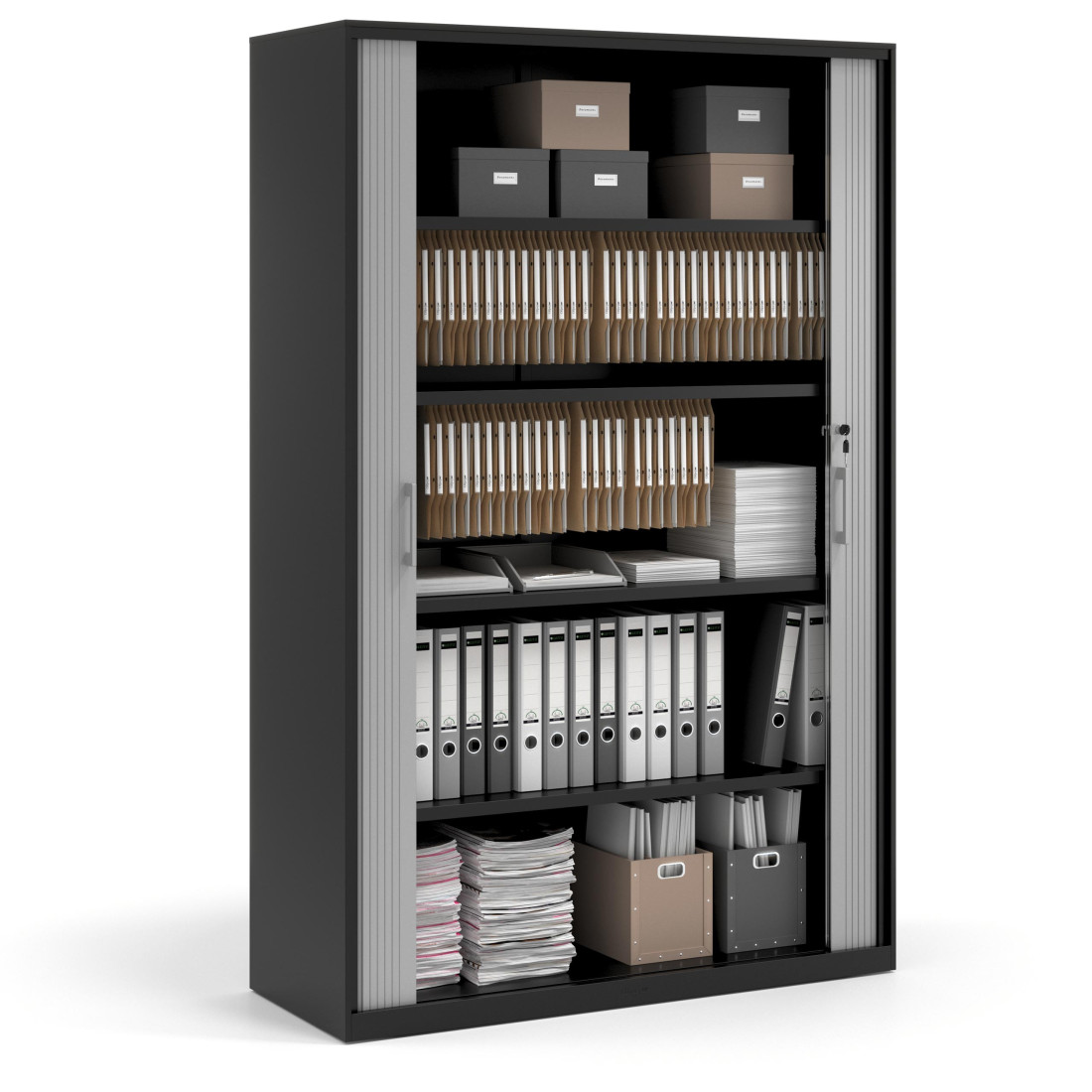 armario de persiana 185x120 aluminio strong negro 3