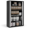 armario de persiana 185x120 aluminio strong negro 3