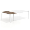 Mesa de cabecera kube para bench 142 estructura blanca - NOCE SABI